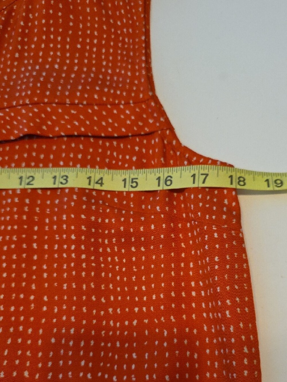 Fossil Silk Sleeveless Popover Tunic Top Coral Red Geometric US 4 Boho Casual - Picture 8 of 12
